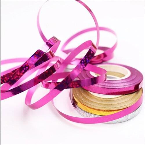 12pcs balloon ribbon laser ribbon roll for latex confetti helium balloon family wedding birthday party decoration accessories