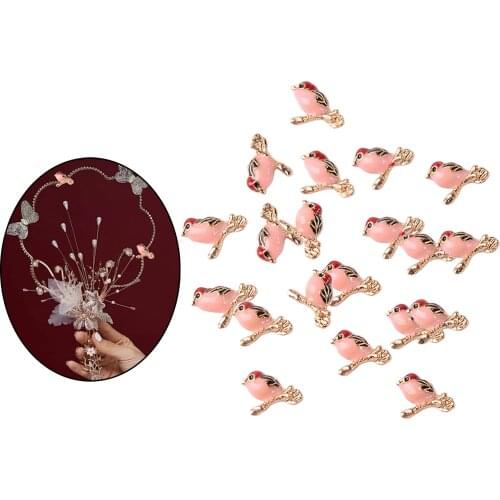20Pcs Bird Flatback Button For Craft Sewing Diy Handmade Clothing Decorative Embellishment Home Decoration Accessories