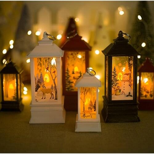 2018 Winddicht Kaarshouder Ornamenten Kerstverlichting Kandelaar Ambachten Kerst Decoraties Voor Huis # NE911