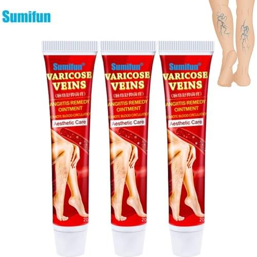 3pcs Sumifun New Varicose Veins Treatment Cream 100% Original Vasculitis Phlebitis Spider Pain Relief Ointment Medical Plaster