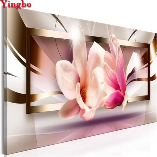 Full diamond embroidery Magnolia Flower 5D Diamond painting rhinestones mosaic diamond paint art 5d puzzle Wedding Decoration