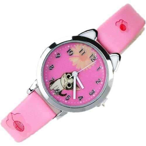 Cute Cheese Cat Pattern Women Watch with Bracelet Quartz Analog Ladies Watches Kids Girls Student Clock Gift Relogio Feminino