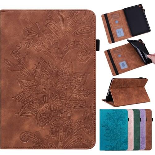 Cover Funda for iPad 5th 6th Generation Stand Embossing Classic Flower Tablet Case for iPad 9.7 Case 2017 2018 Air 1 2