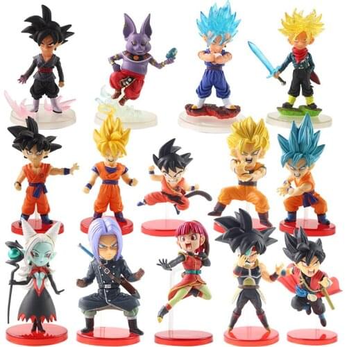 Anime Dragon Ball Son Goku Raditz Torankusu Super Saiyan Action Figure Pvc Model Kawaii Collection Ornaments Kids Toys