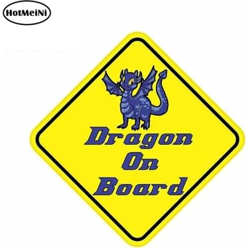 HotMeiNi 13cm x 13cm Funny Car Stickers Dragon on Board Graphics Funny Decals Waterproof Rear Windshield Trunk Car Wrap
