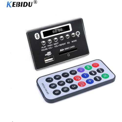 KEBIDU USB FM Aux Radio MP3 Player Integrated Car USB Bluetooth Hands-free MP3 Decoder Board Module Remote Control For Car