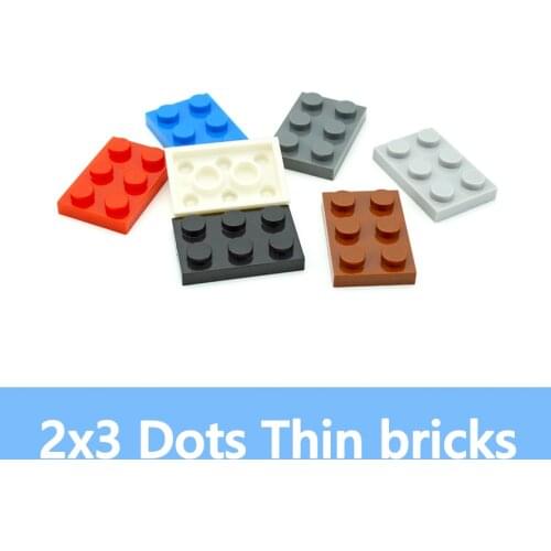 DIY Building Blocks 50PCS 2*3 Dot Thin Figures Bricks 2x3 Dots Educational Creative Size Compatible With 3021 Toys for Children