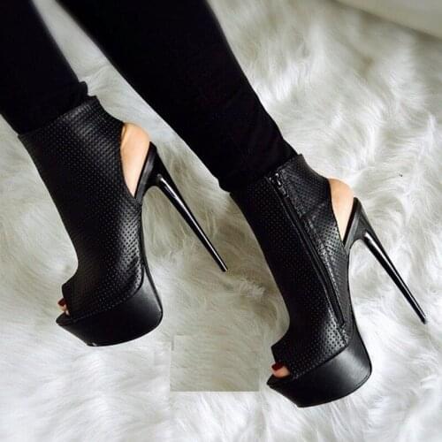 LanLoJer Sexy High Heels Party Pumps Women Shoes High Heel Platform Wedding Slingbacks14.5 cm High-heeled Shoes,Peep Toe Pumps