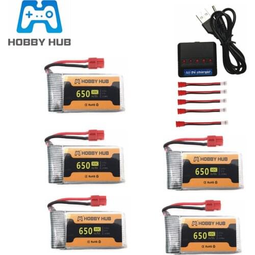 3.7V 650mAh Lipo Battery +charger Sets For Syma X5HC X5HW RC Quadcopter drone Spare Parts 852540 3.7v battery xh4.0 plug 1-5PCS