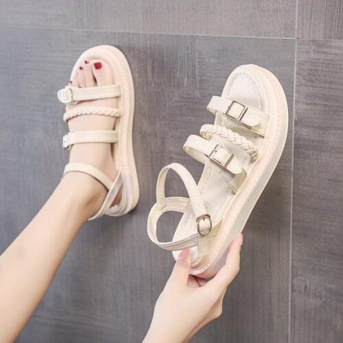 Fashion Sports Women Sandals Summer Student Female Sandals Womens Casual Shoes Designer Sandals Thick Flat Sandals