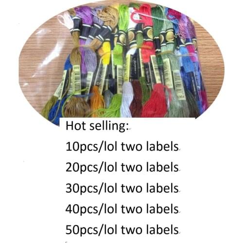 NHot ! 0.98usd/10pcs two labels cross stitch threads Chinese CXC same color as DMC floss hand embroidery needlework 8 meter