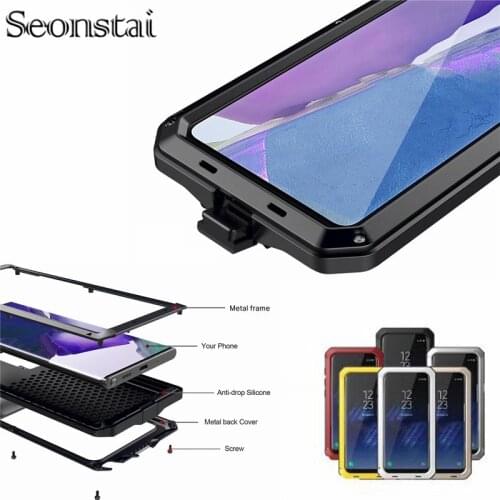 Note 20 Plus Metal Doom Armor Case for Samsung S20 S10 S9 S8 Plus Heavy Duty Phone Cases for Galaxy S7 Note 10 9 8 Shockproof