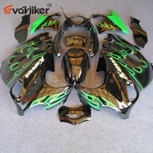 Motorcycle fairing for GSX600F 2003 2004 2005 2006 Katana green flames GSX 600F 03 04 05 06 ABS Plastic Bodywork Set H3