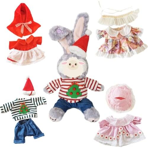 Doll Clothes Fit 50cm Ballet Rabbit Plush Toys Accessories Outfits Beautiful Dress Suit Play House for Purple Rabbits Girl Gift