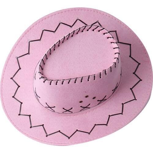 Unisex Kids Boys Girls Western Cowboy Hat Outdoor Beache Hats Fedora Hat Dance Cap for Party Showing Stage Performance Gifts
