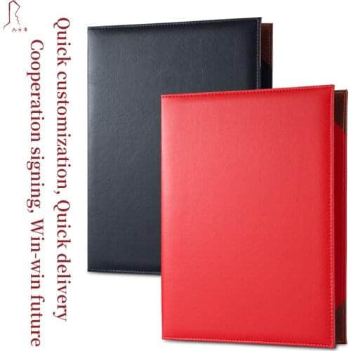 Custom A4 Size Certificate Holder Cover Authenticity Appreciation Appoinment Leatherette Signature Folder WIth Logo
