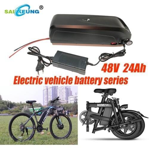 48V24Ah Rechargeable Lithium-Ion Battery Pack for Electric Bicycle, with 2A Charger, Large Capacity, Long Cruising Range