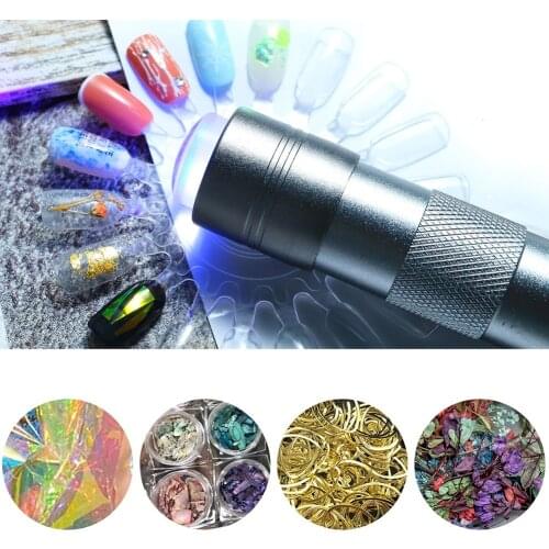 Portable Handheld Nail Art UV Press Light UV Lamp With Jelly Nail Stamp Curing Lamp Quick Dry Lamp Nail Art Tool