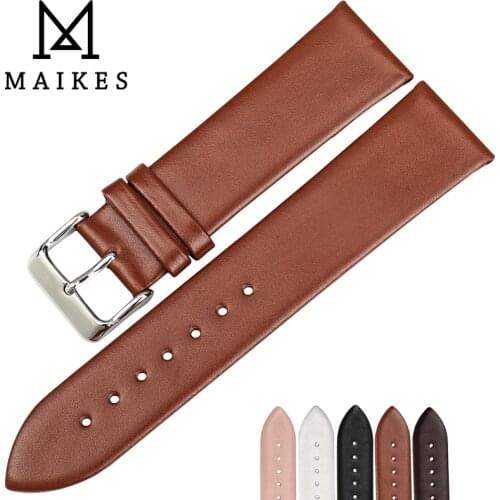 MAIKES Brown Clow Leather Watchband 12mm - 24mm Watch Bracelet Strap Accessories For CK Calvin Klein Watch Band Bracelet
