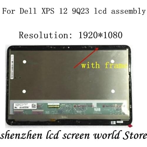12.5" LP125WF1 SP A2 A3 A1 SP E3 Touch LCD screen For Dell XPS 12 9Q23 LED assembly 1920*1080 FHD Fully Tested