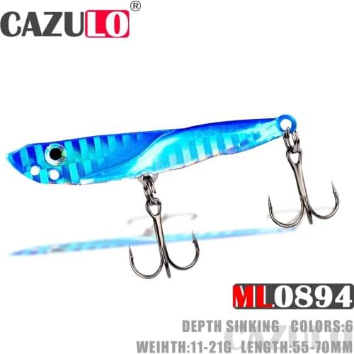 Sinking Metal Vibration Fishing Lure Accesorios Iscas Artificiais Weights 11-21g Bait Bass Holographic De Pesca For Carp Leurre