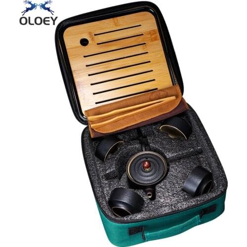 Outdoor Portable Tea Cup Travel Accompanying Tea Making Kung Fu Teapot Car Carrying Small Set Household Bag Travel Tea Set Set