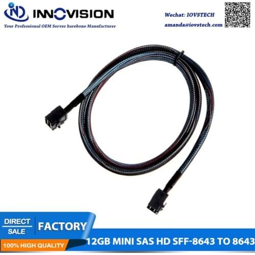 Mini SAS HD server high speed data line Mini SFF-8643 to SFF-8643 HD cable