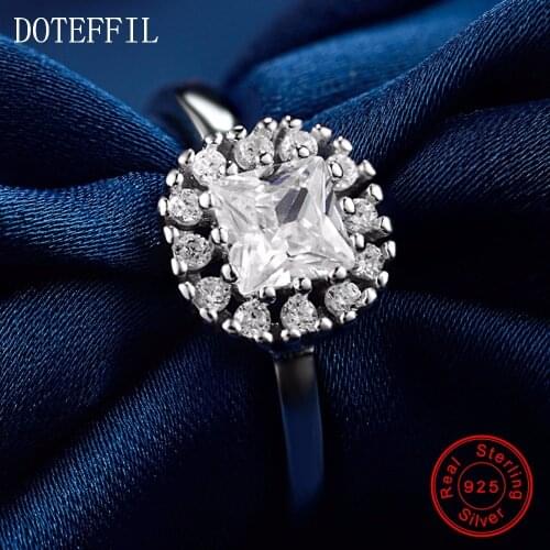 New Arrivals 100% Sterling Silver Zircon Rings Women Charm Silver Fashion Mellow Rings Jewelry