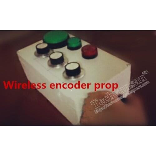3 buttons and key wireless unlock props Interesting wireless encoder prop unlock Takagism game real life room escape props