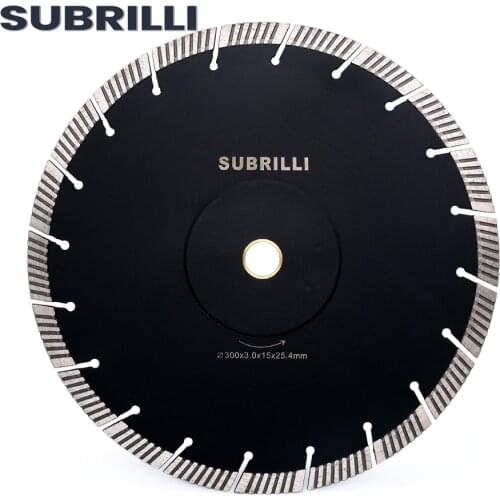 SUBRILLI Diamond Saw Blade 300mm Granite Turbo Blade For Cutter Concrete Sandstone Grinder Procelain Blade Cutting Disk