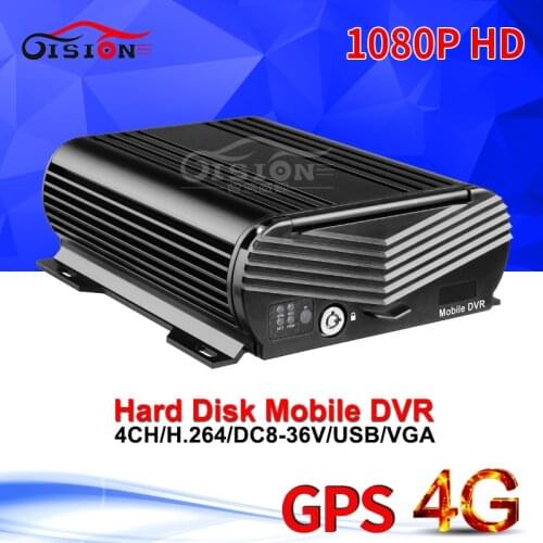 Free Shipping CCTV 4CH 4G GPS AHD Mobile Dvr 1080P 2TB Hard Disk Dual SD Card Storage Iphone /Andriod APP Remote Video HD Mdvr