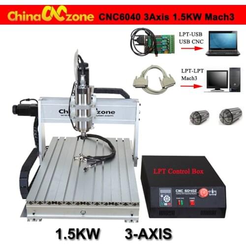 CNC Wood Router Mach3 6040 1.5KW 3Axis USB carving machine control Woodworking Milling Engraver Machine with Cooling