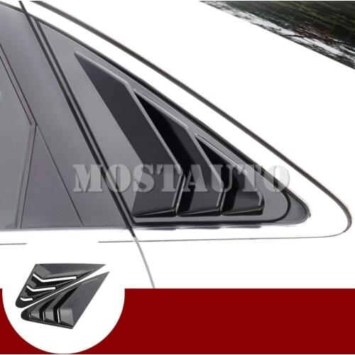 For Audi A4 B9 Black Rear Quarter Window Rear Window Triangle Cover Trim 2016-2020 2pcs Car Accessories Interior Car Decor