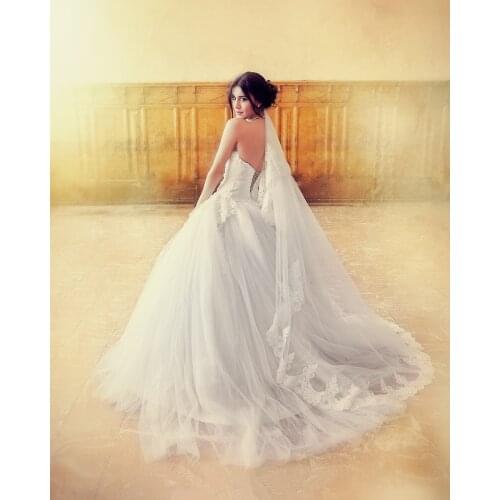 New style 2 layer 70cm/250cm wedding veil lace bridal veil