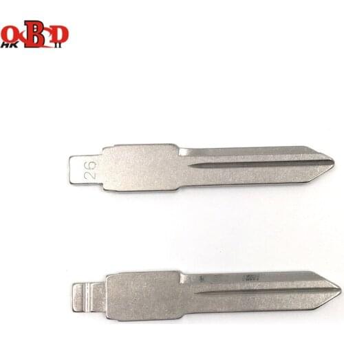HKOBDII 10 pcs/lot Metal Blank Uncut Flip KD Remote Key Blade Type 26# for Buick