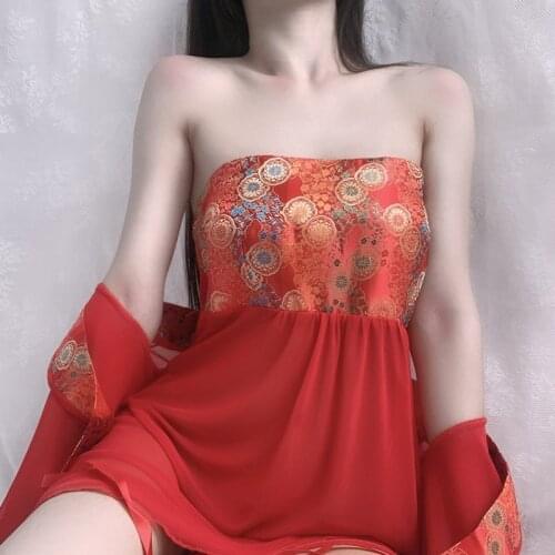 Lace of silk of 2021 new style appeal sexy lady clairful classic belly bag passion hot condole belt pajamas suit