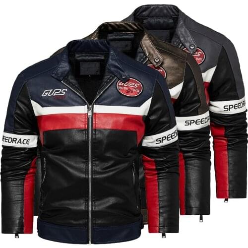 Mens New Faux Leather Jackets Autumn Winter 2021 Fleece Warm Motorcycle Zipper Pilot Jacket Fashion Casual Mens Coats 4XL