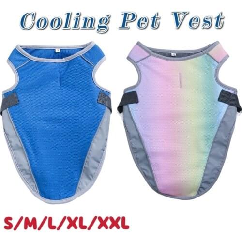 Summer Dog Cooling Vest Clothes Cooling Harness For Dogs Adjustable Mesh Outdoor Pet Vest Coat Quick Release Pet dog Clothes