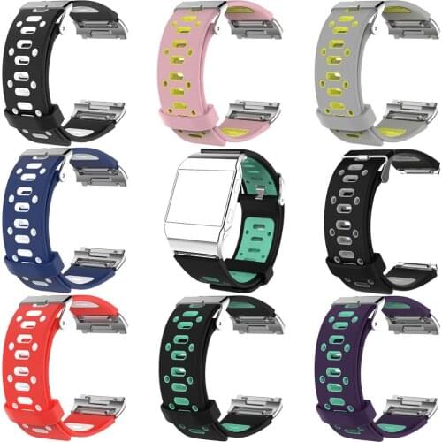 Soft Silicone Sport Bands for Fitbit Ionic Replacement Band Breathable Accessory Fitness Wristband Fashion Watch Strap