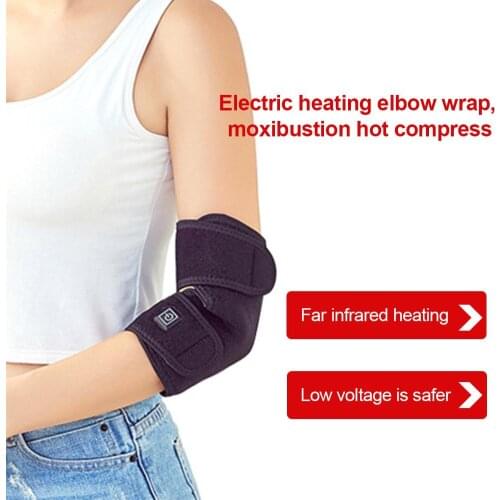 Elbow Heating Wrap USB Operated Elbow Heated Brace With 3 Temperature Settings For Sprained Elbows Tendonitis Arthritis
