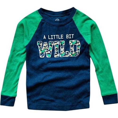 1Y 2Y 3Y 4Y Clothing Boys Girls 100% COTTON T-Shirts Clothes Pajama Tops Long Sleeve Underwear Shirts Sleepwear Fall Children