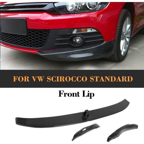 Front lip Carbon Fiber Caractere auto car lip spoiler for VW Scirocco Standard Only 10-13 Non R 3pcs