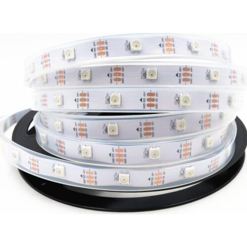 DC5V WS2812B WS2812 Led Pixel Strip Individually Addressable Smart RGB Led Strip Light Tape Black White PCB IP30/65/67