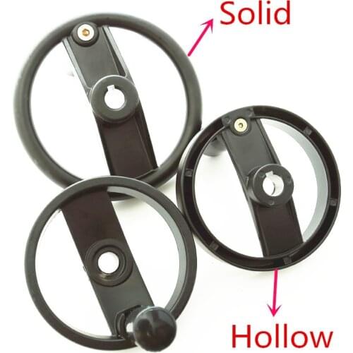 Hollow/Solid Handwheel Aluminum Alloy Thickened Reinforced Hand Crank Machine Handwheel 4Keyway 12*125 for Lathe Machine Tool