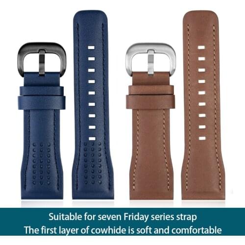 Suitable for seven Fridays leather strapT1 / 01 T2 / 01 T3 / 01 high quality cowhide watch chain steel strap 26mm mens Bracelet