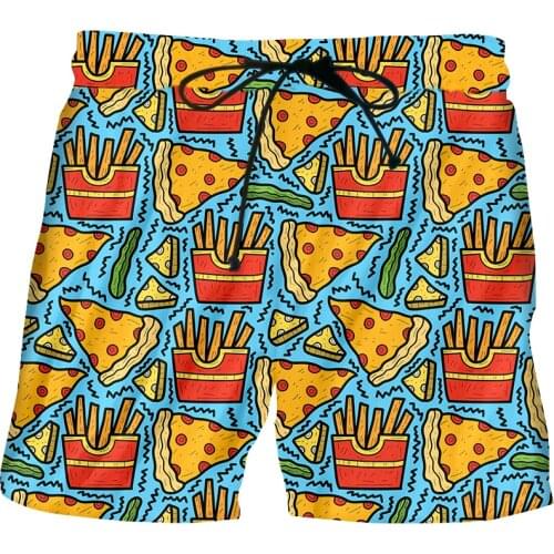 IFPD 3D Print Men Shorts French Fries Pizza Pringting Casual Breathable Quick-drying Short Pants Harajuku Streetwear Wholesale
