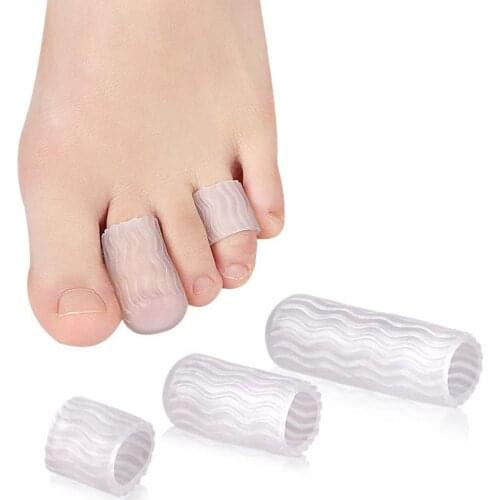 1 Pair Silicone Gel Little Toe Tube Corns Blisters Corrector Protector Gel Bunion Toe Finger Protection Foot Care Tool
