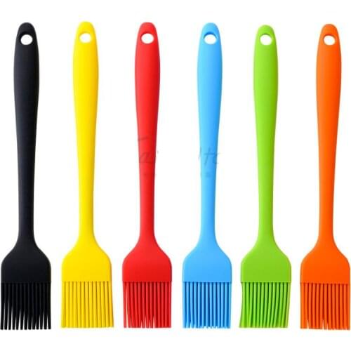 Silicone Spatula Barbeque Brush Cooking BBQ Heat Resistant Oil Condiment Brushes Kitchen Bar Cake Baking Tools Utensil Supplies