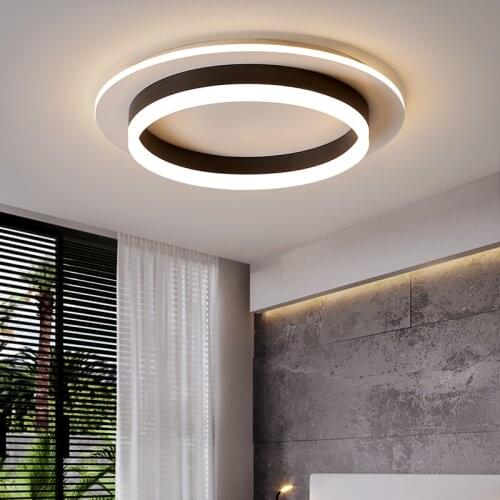 Modern led chandeliers light black round white square lights for bedroom living room kitchen lighting home chandelier lamp