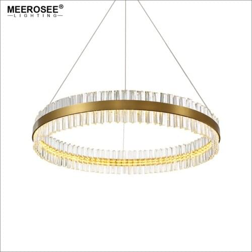 Modern Led Pendant Light Crystal Hanging Lamp Dinning Room Creative Lustre Led Luminaria Circle Lamparas Lustres Home Lighting